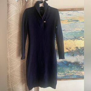 LRL Lauren jeans co. Ralph Lauren petite long sleeve blue dress size PXS